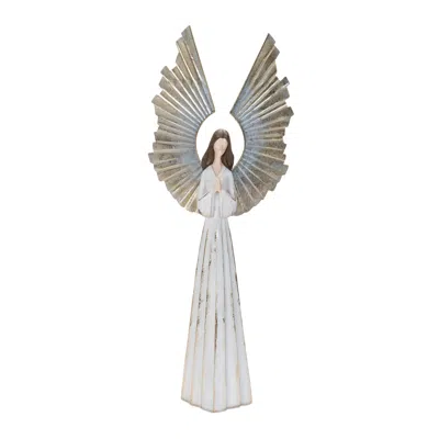 Melrose International Holiday Angel Statue 36"h - White, Gold