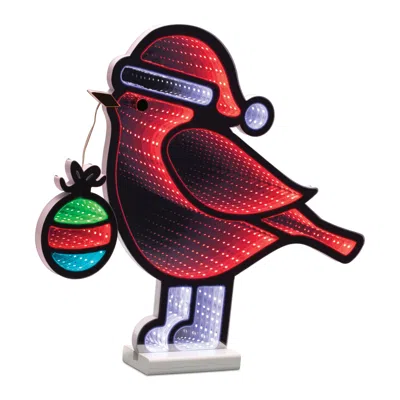 Melrose International Holiday Cardinal Bird Ekkolight 15.75"h - Red, White, Green