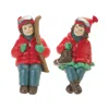 Melrose International Holiday Children Shelf Sitter With Skis And Skates (set Of 4) - Red, Blue