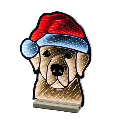 Melrose International Holiday Dog Ekkolight 16.5"h - Beige, Red