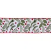 Melrose International Holiday Foliage Ribbon 4" X 10 Yds. - White, Green, Red