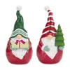 Melrose International Holiday Gnome With Tree And Present (set Of 2) - Green, Red