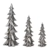 Melrose International Holiday Pine Tree (set Of 3) - Gray, Black