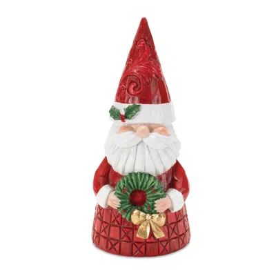 Melrose International Holiday Santa Figurine 8.5"h - Red, White, Green