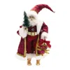 Melrose International Holiday Santa With Pine Tree Character 25"h - Red, White