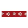 Melrose International Holiday Snowflake Ribbon 4" X 5 Yds. - Red