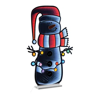 Melrose International Holiday Snowman Ekkolight 35"h - White, Red