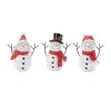 Melrose International Holiday Snowman Figurine (set Of 3) - Red, White
