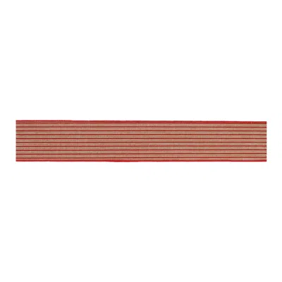 Melrose International Holiday Stripe Ribbon (set Of 2) - Red, Beige