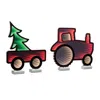 Melrose International Holiday Tractor And Wagon Ekko Light Display 29.5"l - Red, Green
