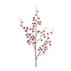 Melrose International Iced Berry Twig Spray (set Of 12) - Red, Brown In Multi