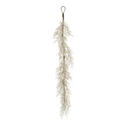 Melrose International Iced Twig Garland 5'l - Silver