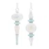 Melrose International Iridescent Finial Drop Ornament (set Of 12) - Blue