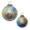 Melrose International Iridescent Glass Ball Ornament (set Of 12) - Blue, Purple