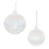 Melrose International Iridescent Glass Ball Ornament (set Of 12) - Clear