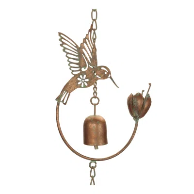 Melrose International Iron Hummingbird Leaf Bird Feeder Garden Stake (set Of 2) - Green