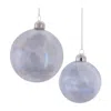 Melrose International Irredescent Glass Ball Ornament (set Of 6) - Cream