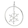 Melrose International Jeweled Metal Hanging Snowflake Ornament (set Of 12) - Silver