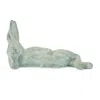 Melrose International Laying Rabbit Figurine (set Of 2) - Green