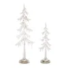 Melrose International Led Acrylic Dripping Pine Tree (set Of 2) - Clear