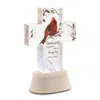 Melrose International Led Cardinal Bird Sentiment Cross 8.5"h - Red, White