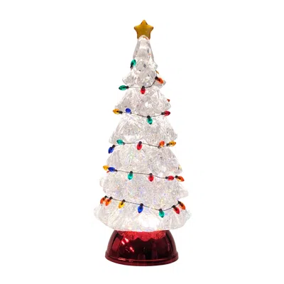 Melrose International Led Christmas Tree With Holiday Lights 11.5"h - White, Red, Green In Multi