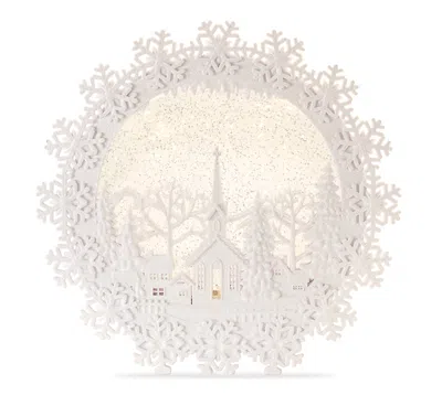 Melrose International Led Church Scene Snow Globe 12.25"h - White