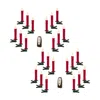 Melrose International Led Clip On Taper Candle With Remote (set Of 24) - Red, Green