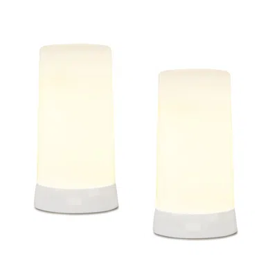 Melrose International Led Flickering Light Designer Candle With Remote And Magnet (set Of 2) - White