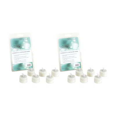 Melrose International Led Flicketing Tea Light Candle (set Of 12) - White