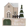 Melrose International Led House Christmas Countdown 12"l - Beige, Green, White