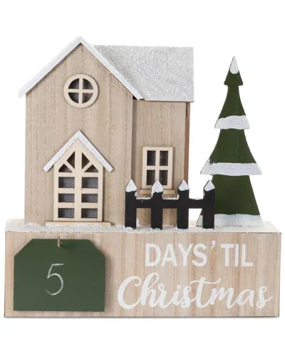 Melrose International Led House Christmas Countdown In Sand