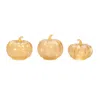 Melrose International Led Mercury Glass Pumpkin Decor (set Of 3) - Beige