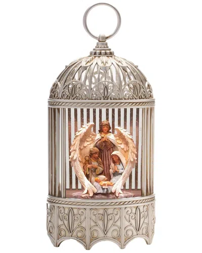 Melrose International Led Nativity Scene Snow Globe In Sand