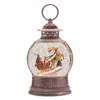 Melrose International Led Santa In Sleigh Snow Globe 9"h - Brown, White, Red
