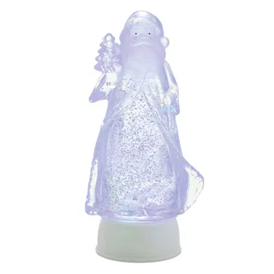 Melrose International Led Santa Snow Globe 10"h - Clear