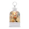 Melrose International Led Snow Globe Lantern With Woodland Animals 9.75"h - White, Red, Green