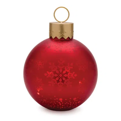 Melrose International Led Snowflake Ornament Decor 11"h - Red, Gold