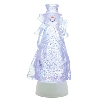 Melrose International Led Snowman Snow Globe 10"h - Clear