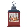 Melrose International Led Woodland Snowman Snow Globe 12"h - Red, Blue