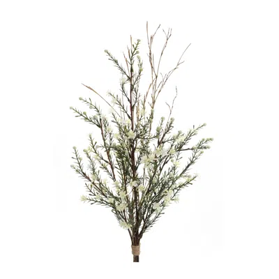 Melrose International Leptospermum Floral Swag (set Of 2) - Green, White