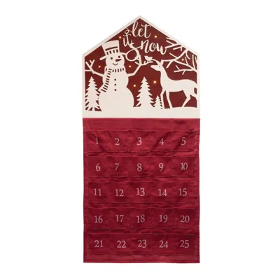 Melrose International Let It Snow Christmas Countdown 35"h - Red, White