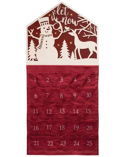 Melrose International Let It Snow Christmas Countdown In Red