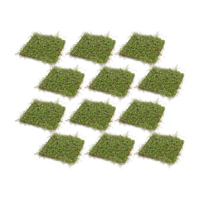 Melrose International Lifelike Moss Display Mat (set Of 12) - Green, Brown