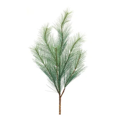 Melrose International Long Needle Pine Spray (set Of 6) - Green, Brown