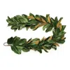 Melrose International Magnolia Leaf Garland 5'l - Green, Brown