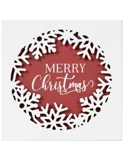 Melrose International Merry Christmas Plaque In White