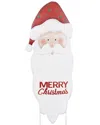 Melrose International Merry Christmas Santa Stake In Red