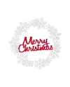Melrose International Metal Cut Out Merry Christmas Wreath In Red