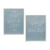 Melrose International Metal Farm Life Sentiment Sign (set Of 2) - Blue, White